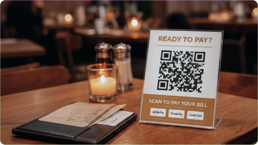 Restaurants using QR Code for payments