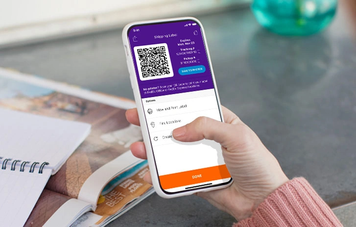 FedEx Delivery Manager using QR Code