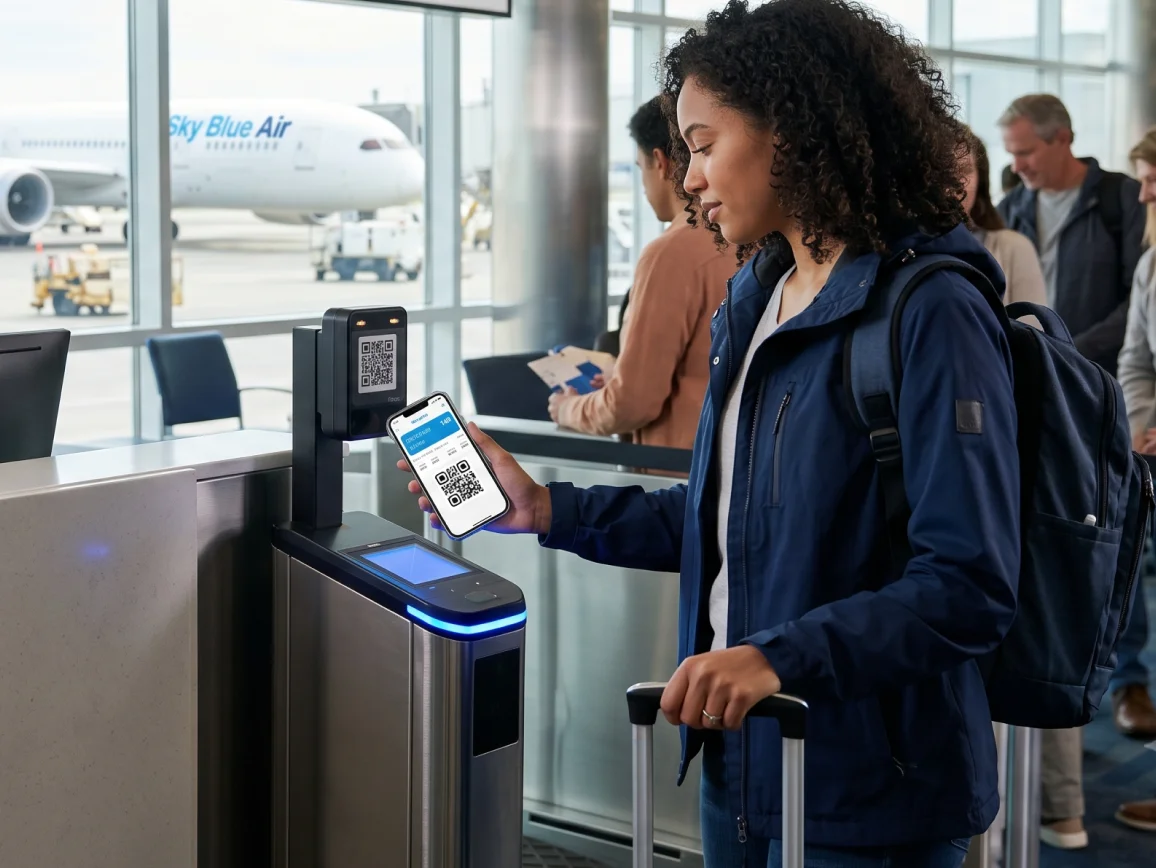 Airport check-in and boarding passes