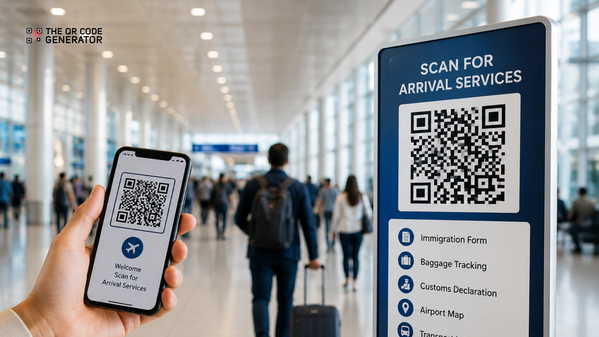 QR Code scanned at airport