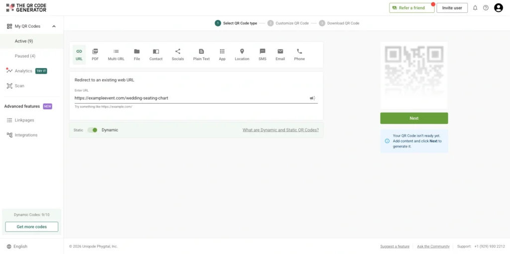 Generate a dynamic QR Code with TQRCG