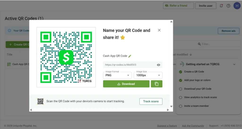 dynamic cash app qr code by TQRCG