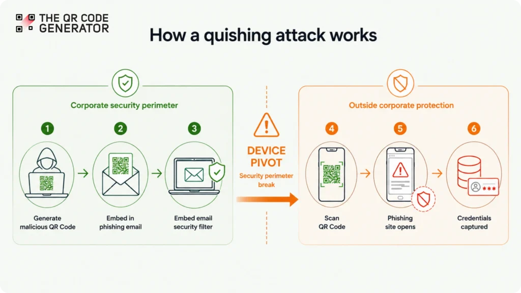 How a quishing attack works